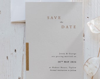 Gold save the date - Wedding save the dates