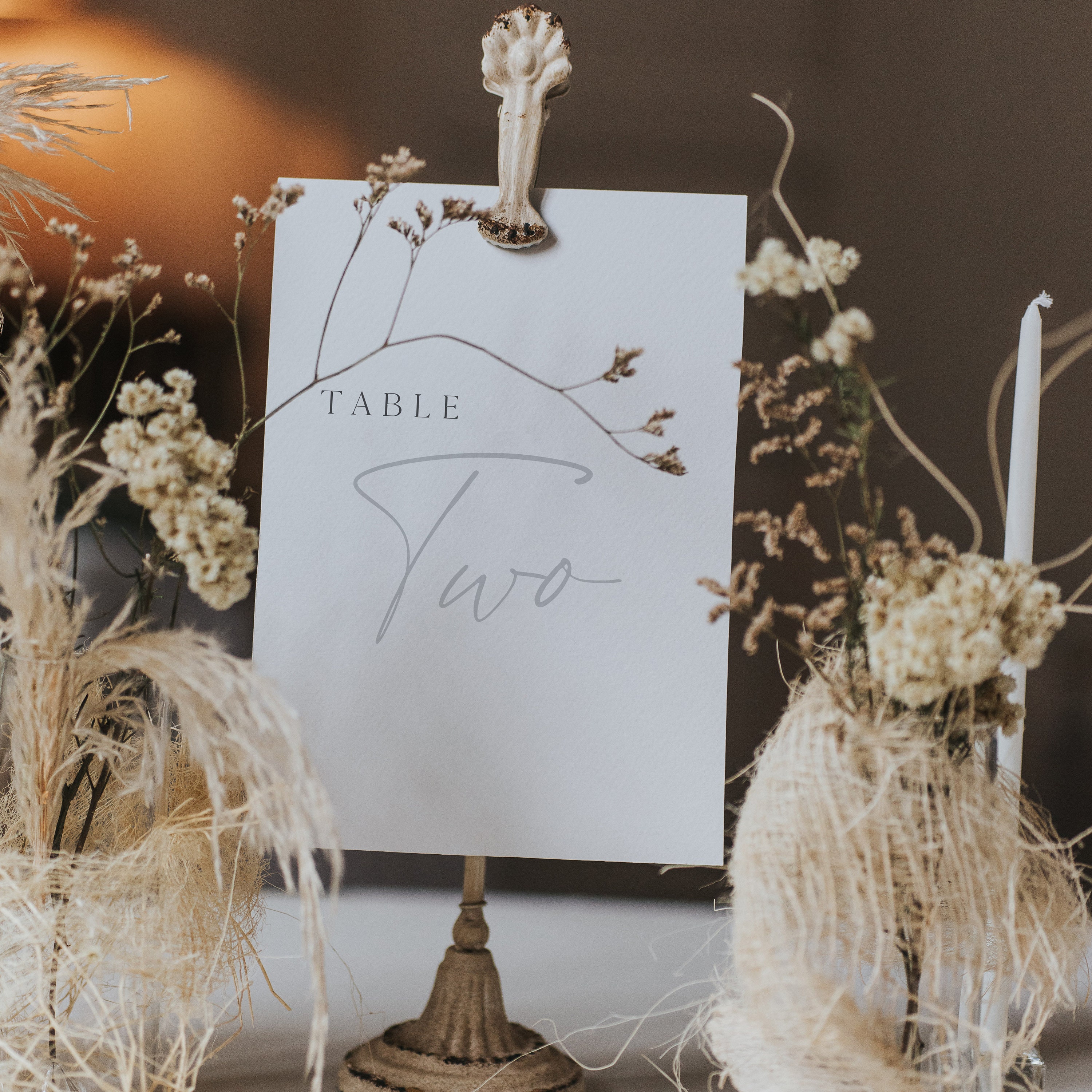 Modern Table Numbers For Wedding - Table Name Cards