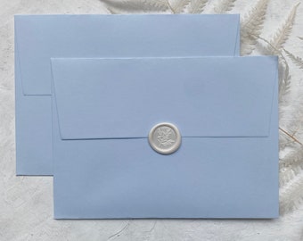 Baby blue envelopes | pale blue envelopes for wedding invites | Azure blue C5