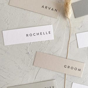 Etiquetas de nombre de boda - pequeñas tarjetas de nombre de lugar de boda - etiquetas de nombre pequeñas - Etiqueta de nombre - Decoración de mesa de boda