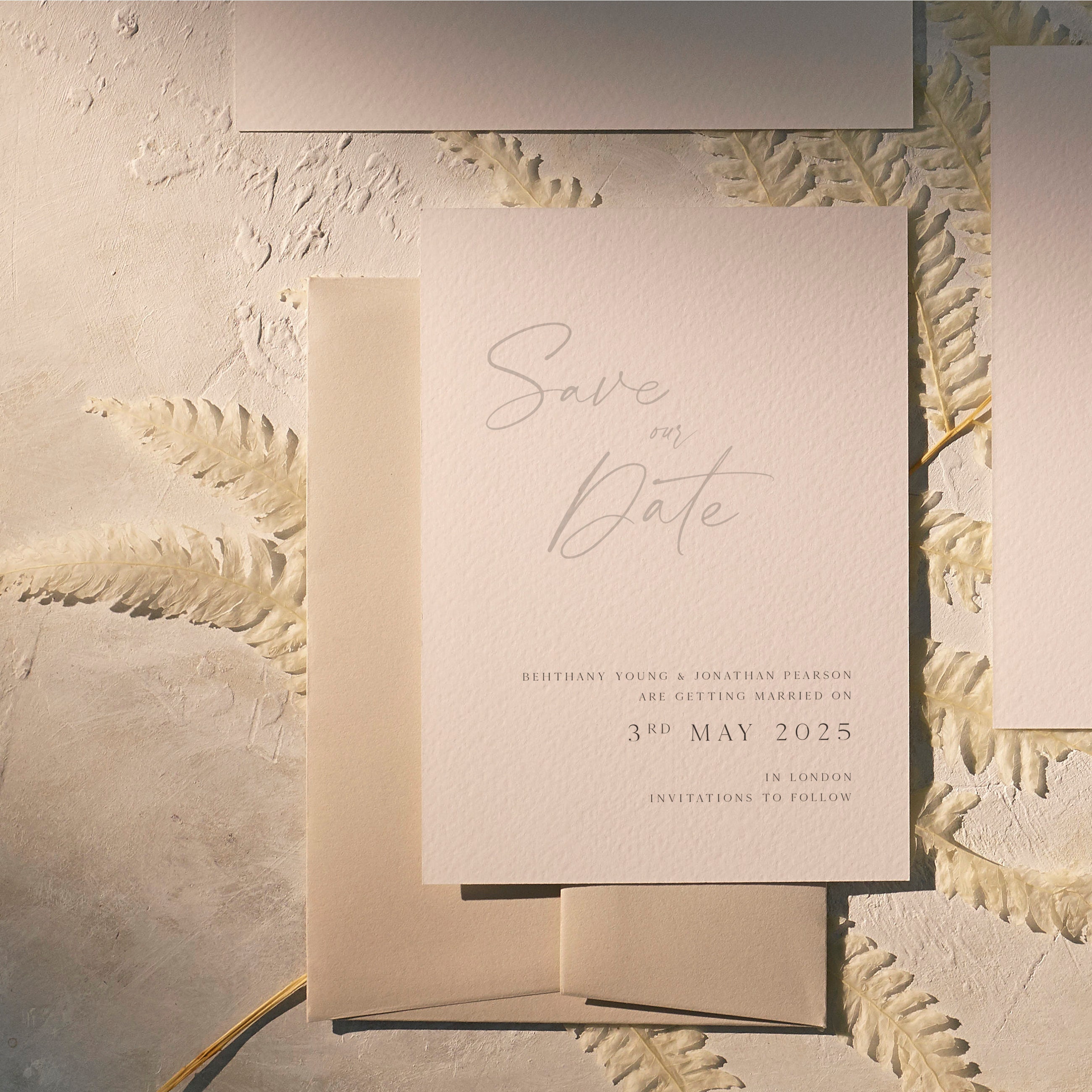 Personalised Save The Date Cards - Modern Luxury Wedding Stationery