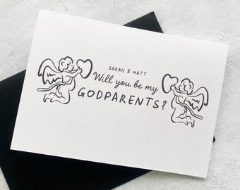 Willst du meine Paten sein Karte | Sei meine Paten Vorschlag | Personalisierte werden Sie meine Karte sein