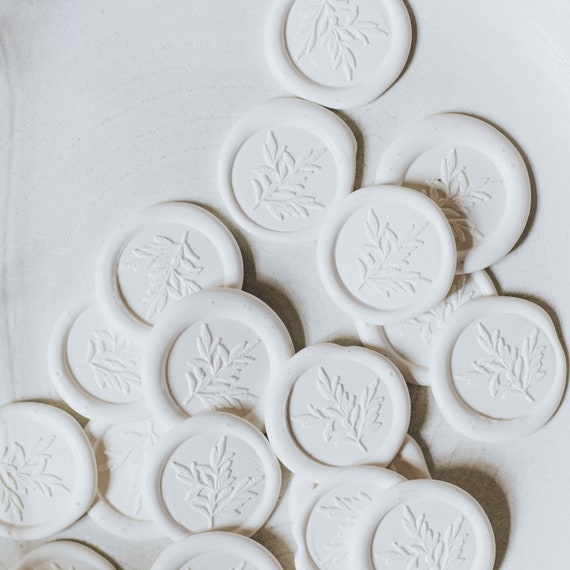 Sello de cera blanca Diseño de sello de cera de flores Pegatina de sello de  cera -  México