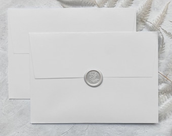 Ivory Off White Envelopes for Wedding Invites | Luxury Envelopes for A5 Wedding Invitation | C5 Pristine White