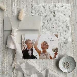 Biglietti di ringraziamento per matrimonio / Biglietti di ringraziamento personalizzati con foto per matrimonio