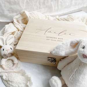 Baby Memory box, Personalised New Mum Gift, New Parents Gift, Engraved Wooden Box, First Mothers Day, Baby