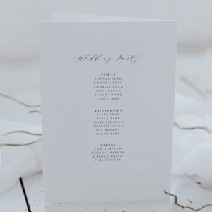 Printed Order of Service with Beautiful calligraphy script and classic fonts - Wedding booklet - Ceremony programme
