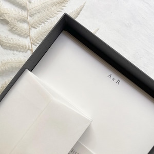 Set di scrittura personalizzato / Regalo di nozze / Regalo per la nuova casa / Regalo per il primo anniversario della fidanzata / Carta per scrivere lettere / Set per scrivere lettere