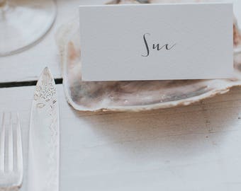 Calligraphy Style Place Cards. Table name cards for wedding.