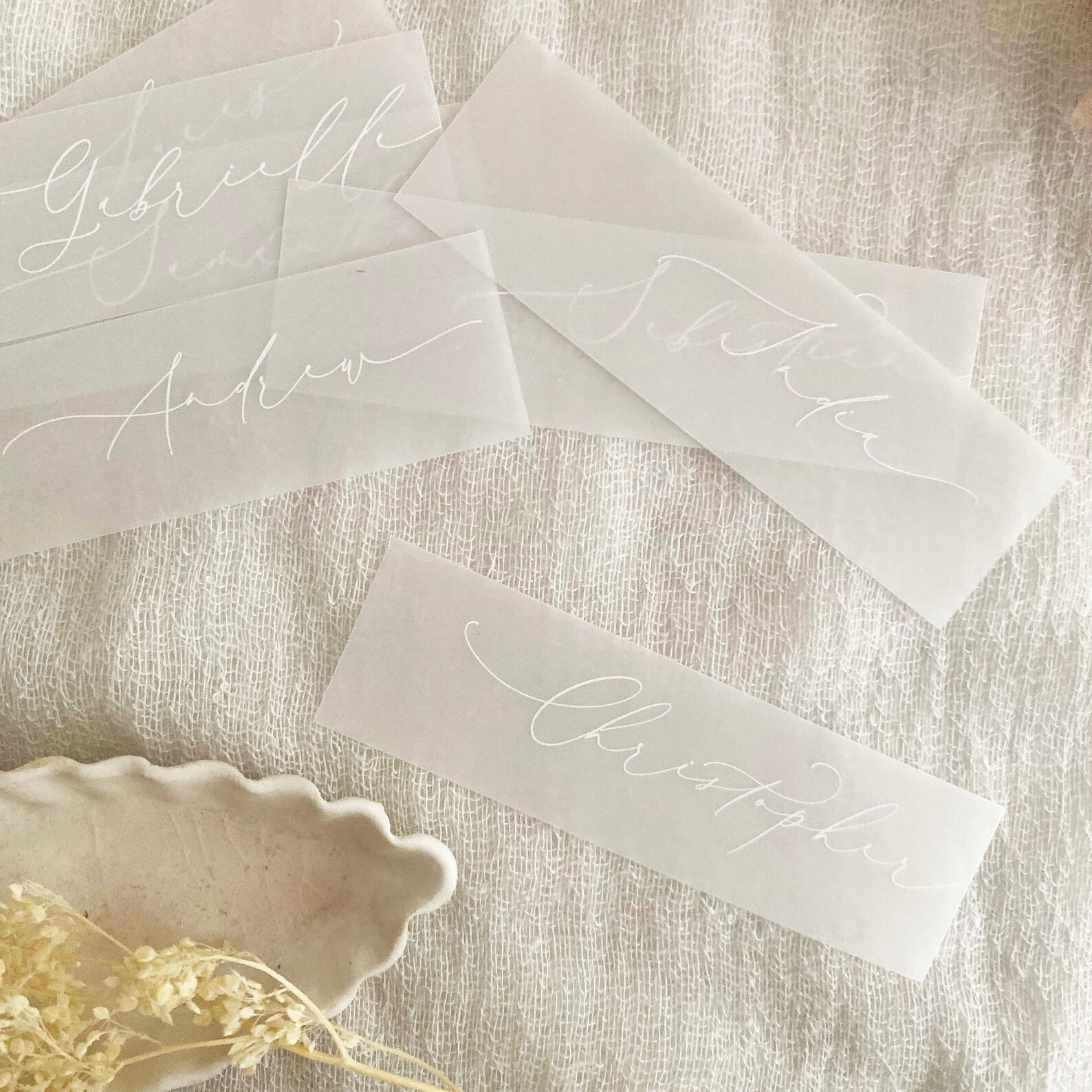 Wedding Name Tags Vellum Place Name Tags Transparent Name Etsy Australia