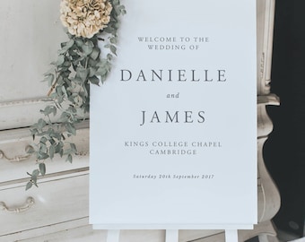 Elegant Wedding Welcome Sign - Personalised Welcome to our Wedding Sign