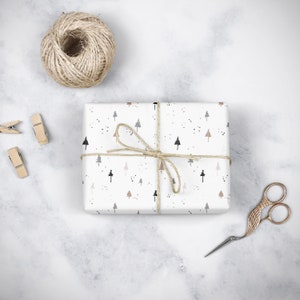 Eco christmas wrapping paper recyclable wrapping paper minimal white christmas wrapping paper image 2