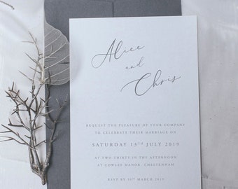 Simple Wedding Invitation Template Printed - Wedding Reception Invitation