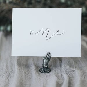 Table Number Cards Landscape, Wedding Reception Table Decor