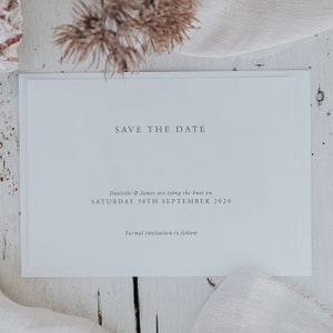 Classic and Elegant Save the Date Cards. Simplistic Save the Date Cards. Printed Save the Date Cards. image 5