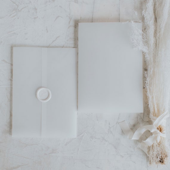 Vellum Jackets Translucent Paper Wrap for Invitations -   Cricut  invitations, Handmade wedding invitations, Bridal shower tea