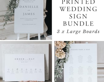 Wedding Sign Bundle | Wedding Sign Package | Wedding Welcome Sign | Foam Board | Seating Chart | Order of Events | Timeline