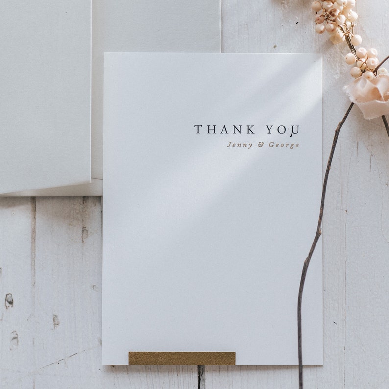 Wedding Thank You Cards Thank You Cards Personalised Greeting Cards Thank You Cards Wedding image 3