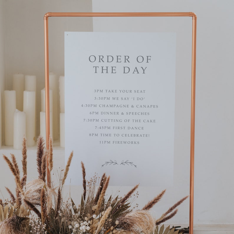Order of the Day Sign is the Perfect Board to Welcome Your Guests ...