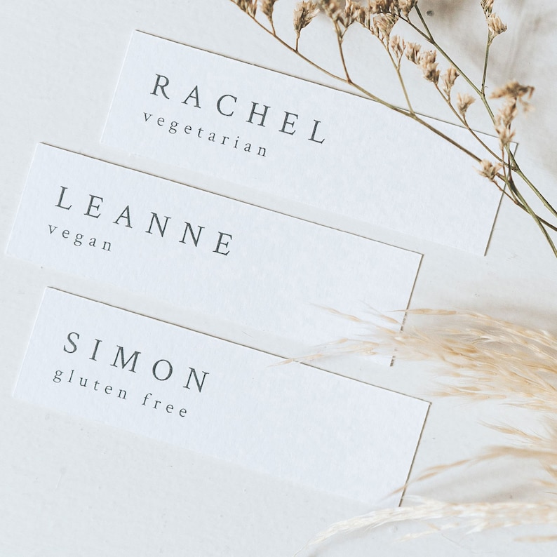 small wedding place name cards small name tags