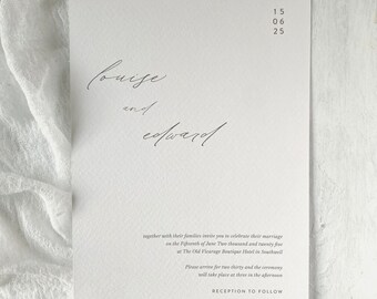 Simple wedding invites for your personalised wedding