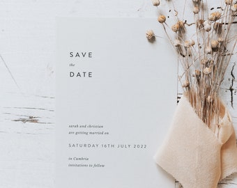 Salva la data stampata su cartoncino grigio - grigio chiaro salva le date - Matrimonio salva la nostra data