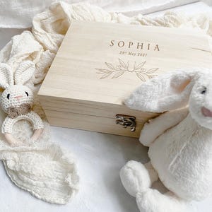 Herinneringsdoos baby, gepersonaliseerd cadeau nieuwe moeder, cadeau nieuwe ouders, gegraveerde houten kist, eerste Moederdag, baby