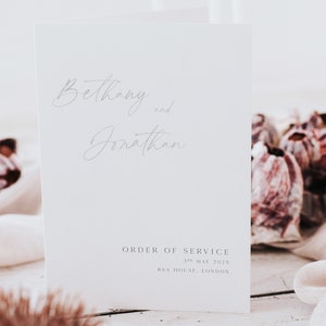 Plantilla de orden de servicio para bodas - folletos de ceremonias de boda