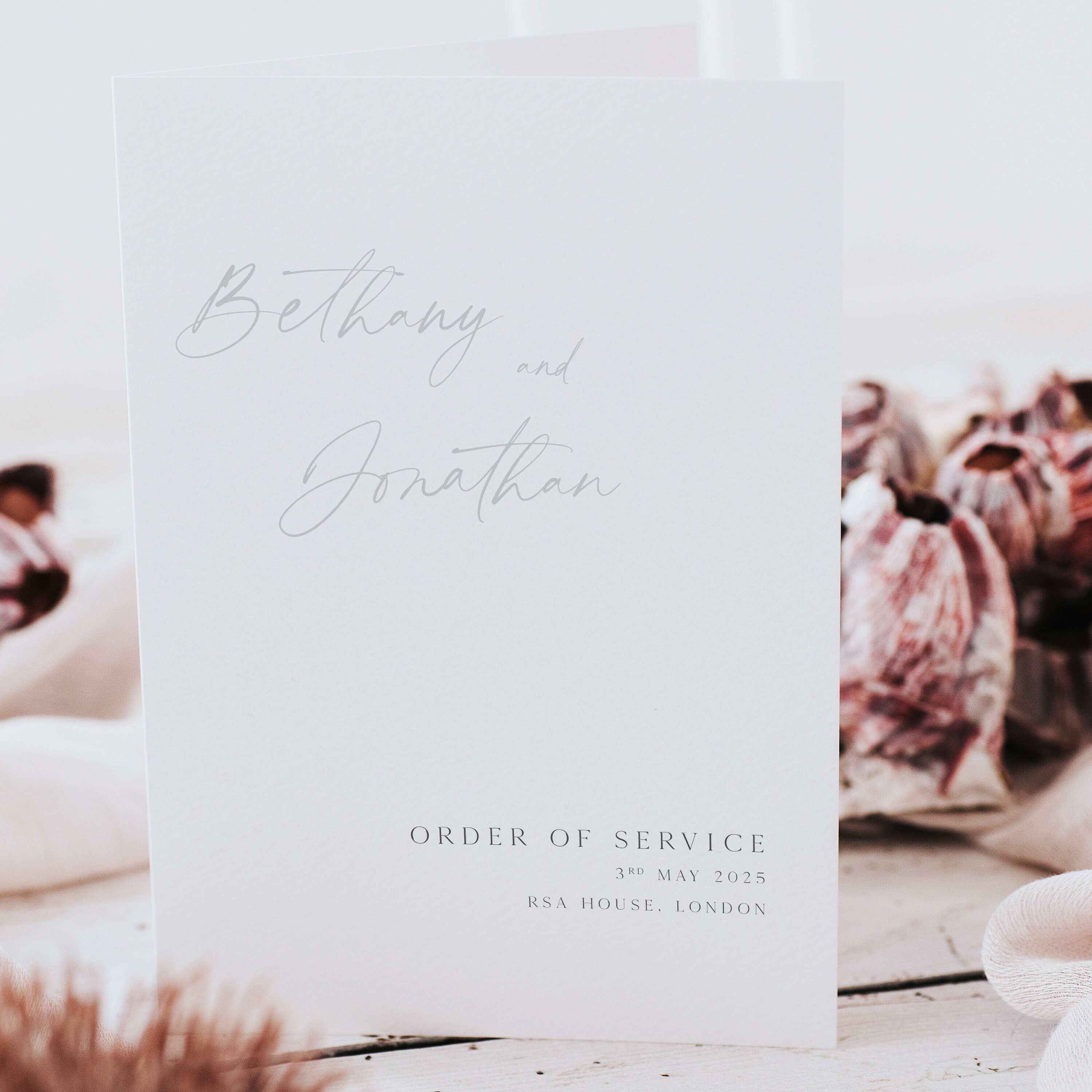 Order Of Service Wedding Template - Ceremony Booklets