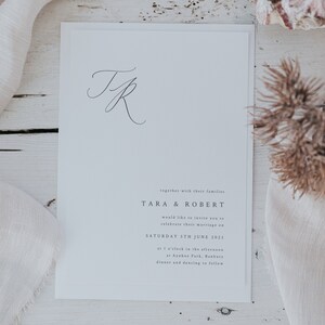 Modern wedding invite. Timeless and Elegant wedding invitation. Simple and Stylish wedding invitations. image 6