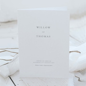 Klassisch Eleganter Order of Service - Gedrucktes Order of Service Hochzeitsprogramm
