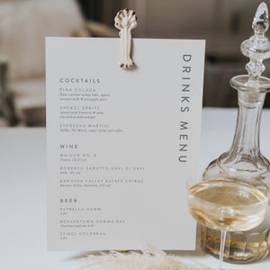 Bar sign - bar menu for wedding
