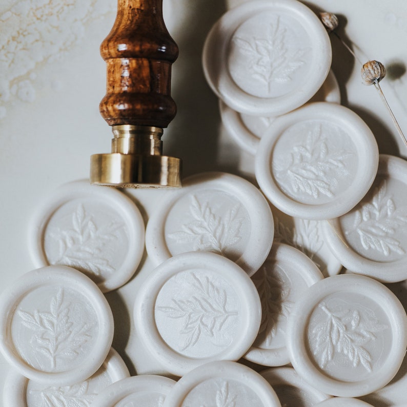 White Wax Seal Flower Wax Seal Design Wax Seal Sticker Etsy