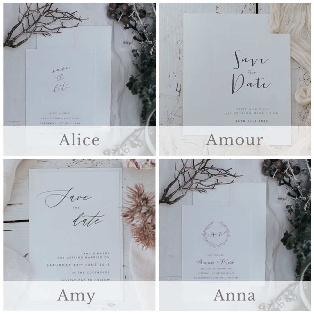 Sample Save the Date Cards Cards With Envelopes Printed Save the Date ...