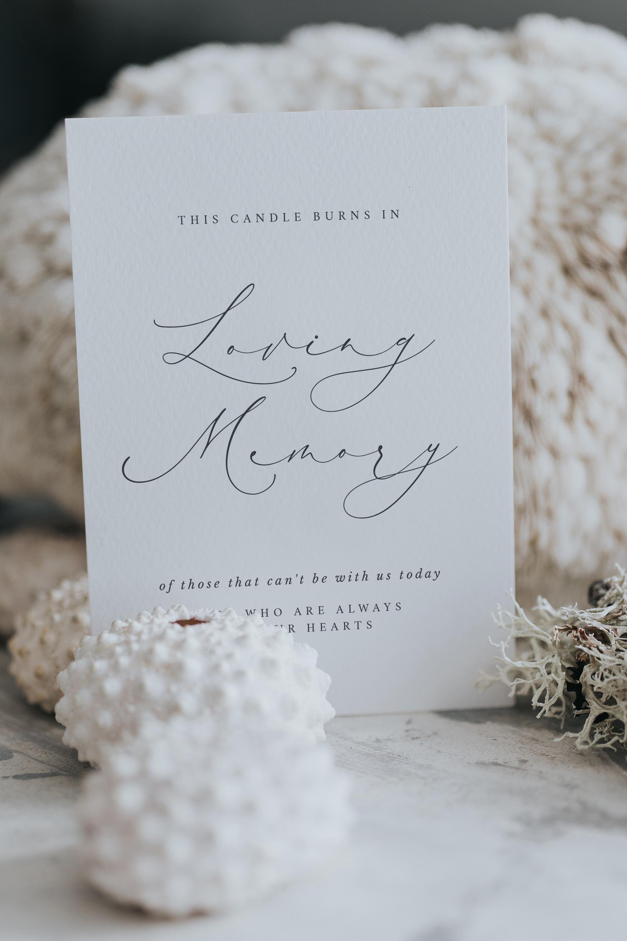 Mwmory Sign Memory Table Sign | in Loving Memory Sign | This Candle Burns Sign ...