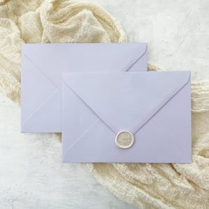 Sobres de boda lila/A5 para C5/Invitaciones de boda DIY/Sobre morado para invitación/Artículos de papelería lila/Apto para caligrafía