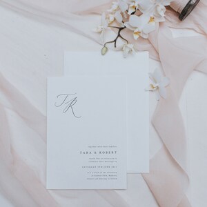 Modern wedding invite. Timeless and Elegant wedding invitation. Simple and Stylish wedding invitations. image 4