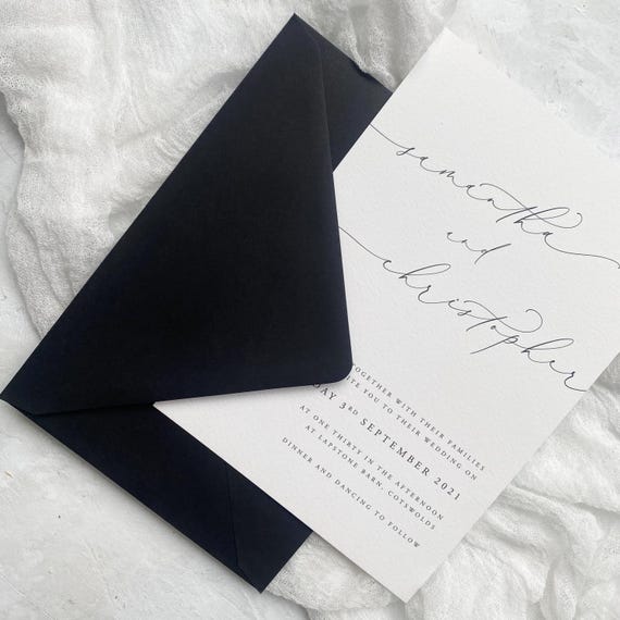 Black Envelopes for Wedding Invites | A5 for C5 | 5x7 Envelopes | Wedding Envelopes