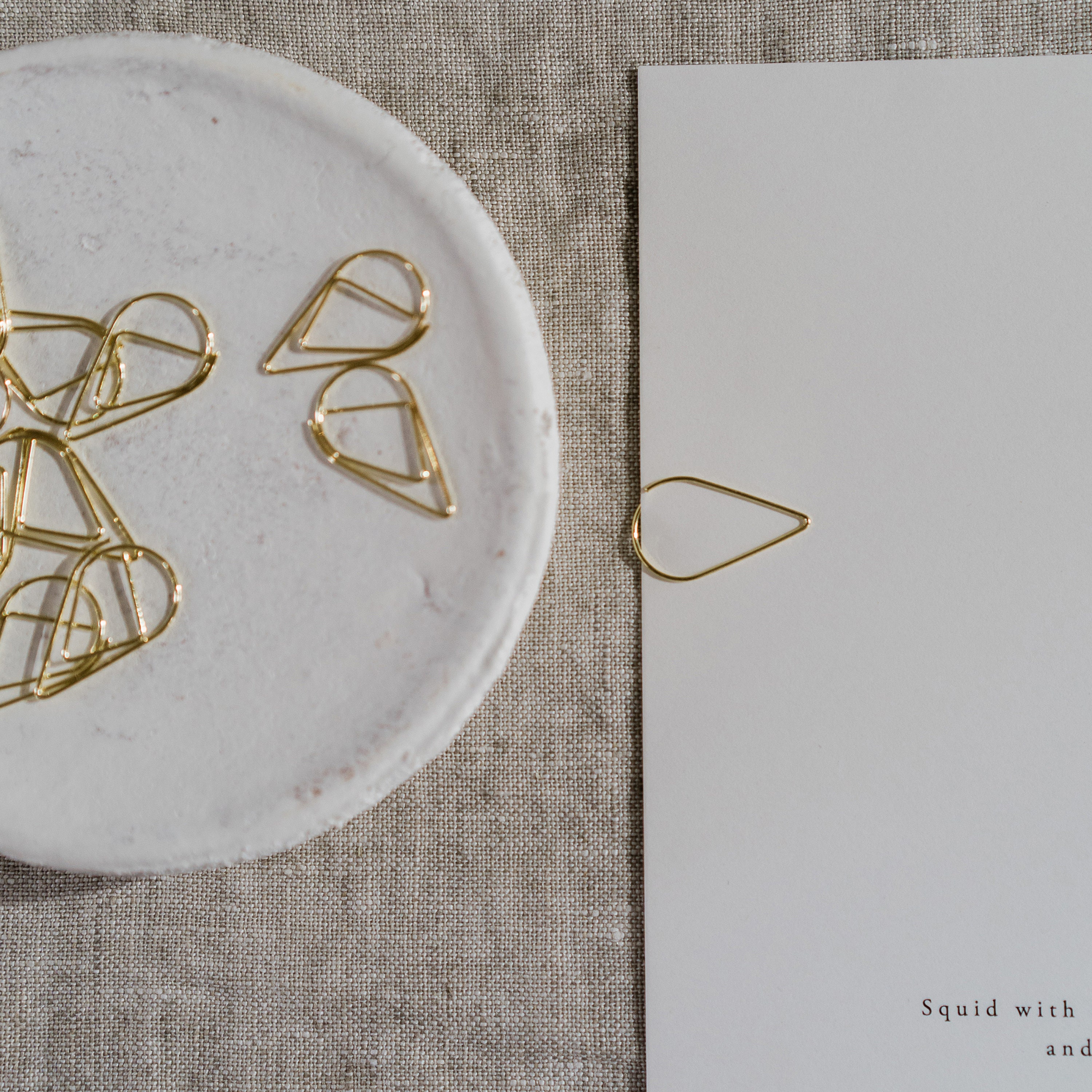 Gold Paper Clips for Wedding Gold Teardrop Paper Clips Etsy UK