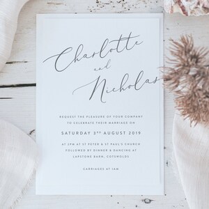 Simple Wedding Invitations with Envelopes  Event Invites