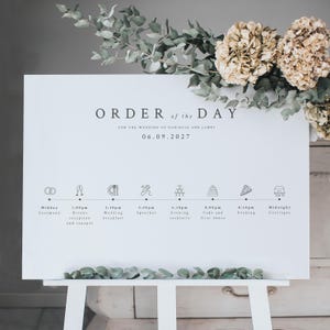 Order of the Day Wedding Timeline | Wedding Signage | Wedding Board | Itinerary | Order of Events