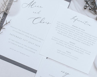 Wedding Invite Set - Simple Wedding Invitations