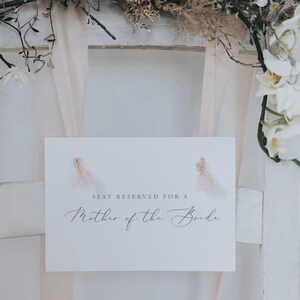 Placa de assento reservado | Papelaria para casamento | Placa de assento para casamento | Sinalização para eventos