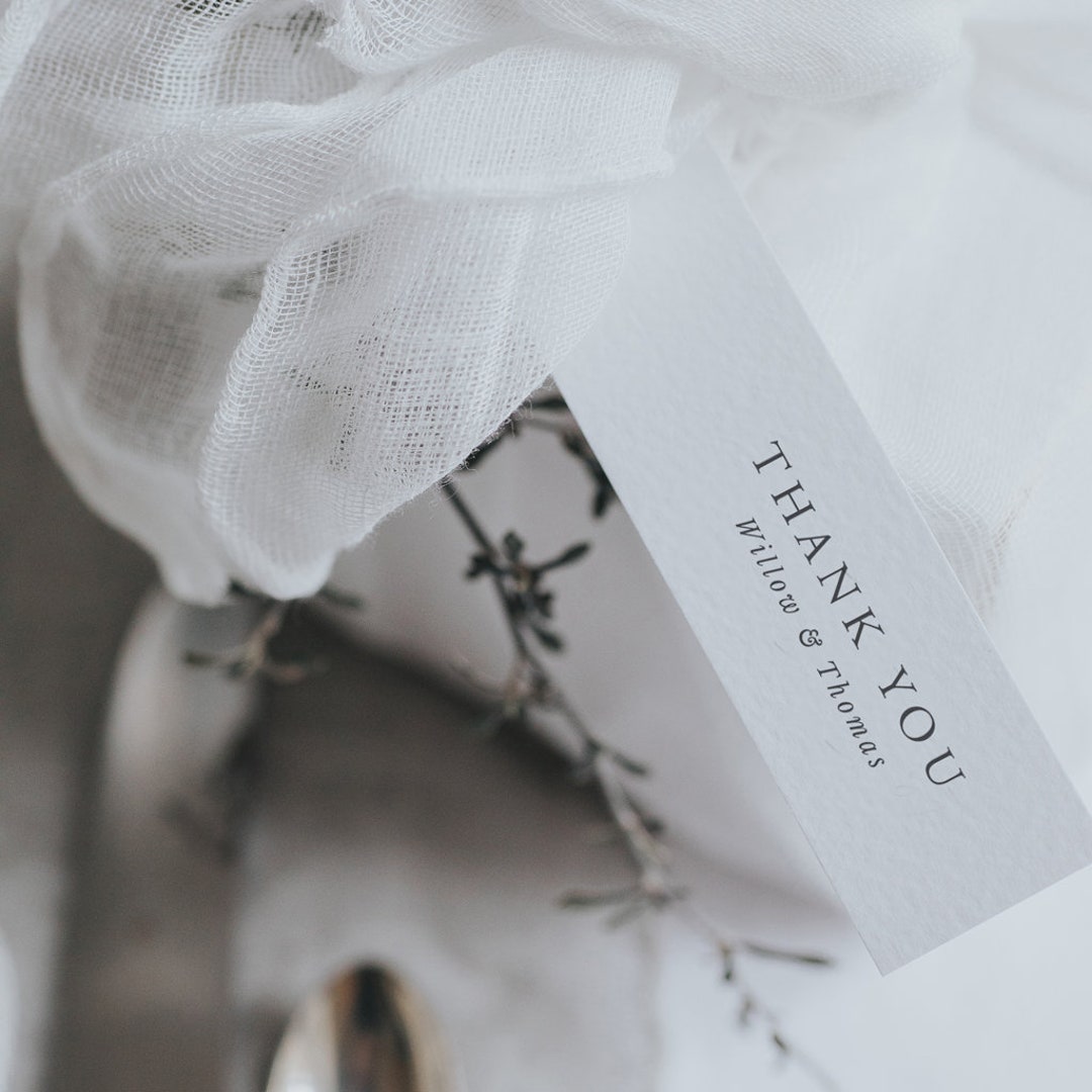 Classically, Elegant Gift Tags Wedding Favour Tags Luggage Tags Printed