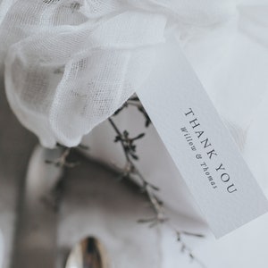 Eenvoudige bedankkaartjes voor bruiloften | Kofferlabels | Trouwbedankjes | Evenementdetails