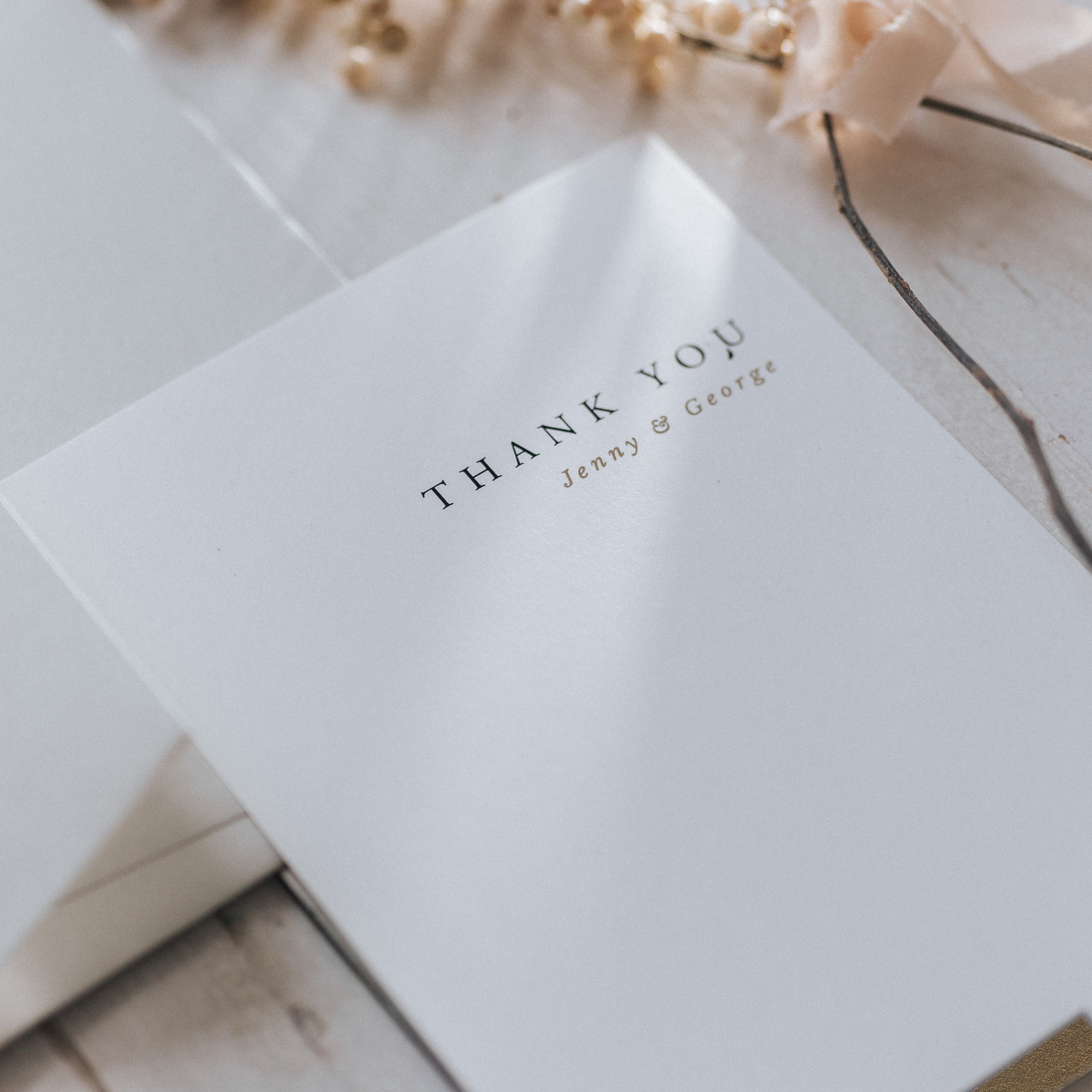 Wedding Thank You Cards - Personalised Greeting