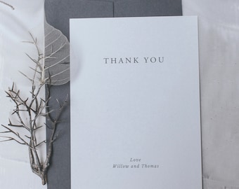 Classic and elegant thank you card - Thank you Cards with envelopes