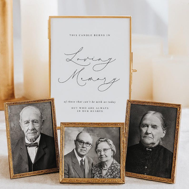Mwmory Sign Memory Table Sign | in Loving Memory Sign | This Candle Burns Sign ...
