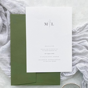 Wedding Logo Invite Design | Invitations | Floral Invite | Boho Wedding Stationery | Printed Invite | Wildflower | Save the Dates