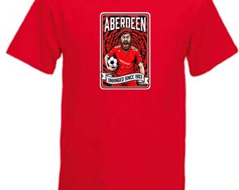 Aberdeen T-Shirt Football Fan Supporter Unhinged 100% Cotton Adult Unisex Top